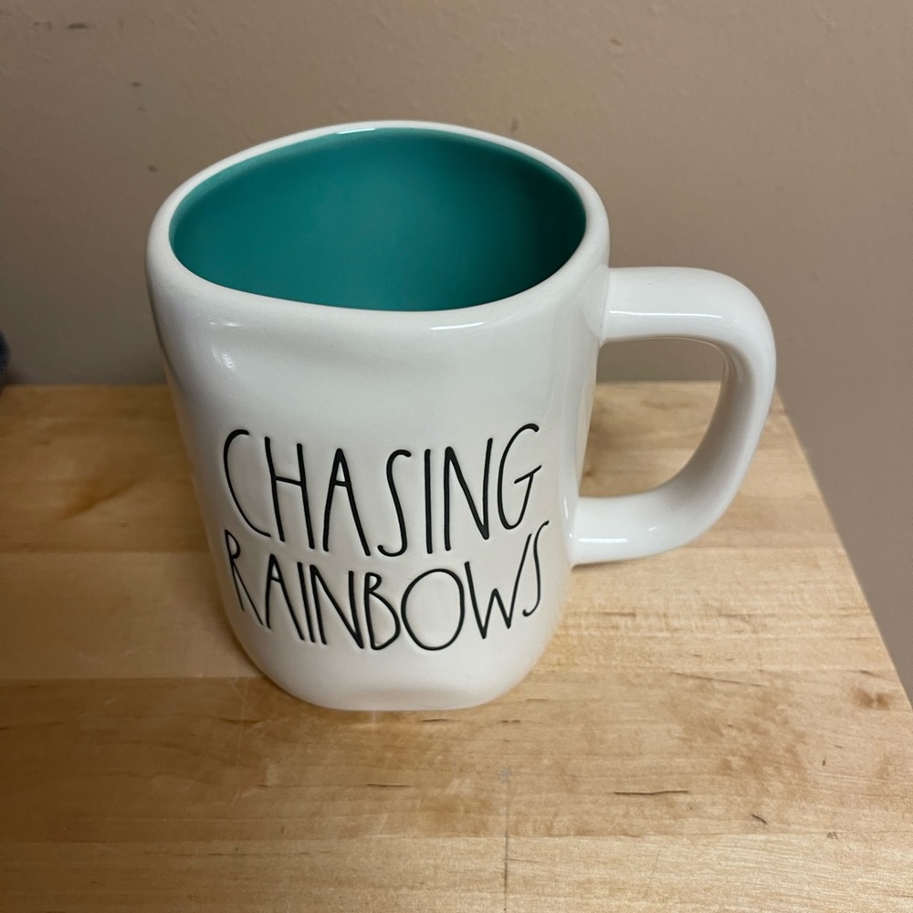 Rae Dunn Chasing Rainbows St Patrick's Day Mug Holiday Seasonal Decor 🍀 🌈 - Picture 1 of 3
